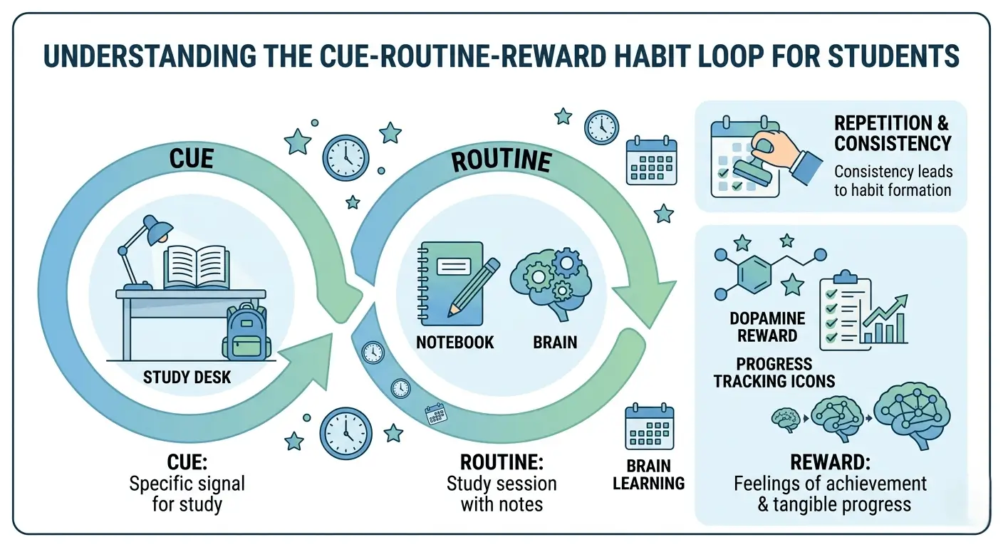 daily routine of a student at home